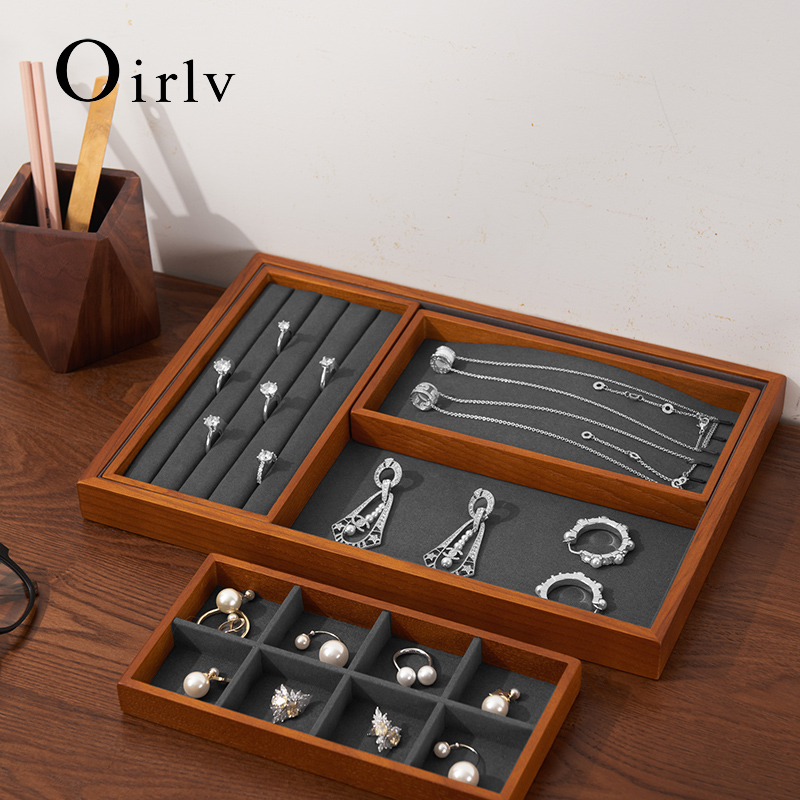 Wood Ring Blank - Oirlv деревянный органайзер для ювелирных изделий,