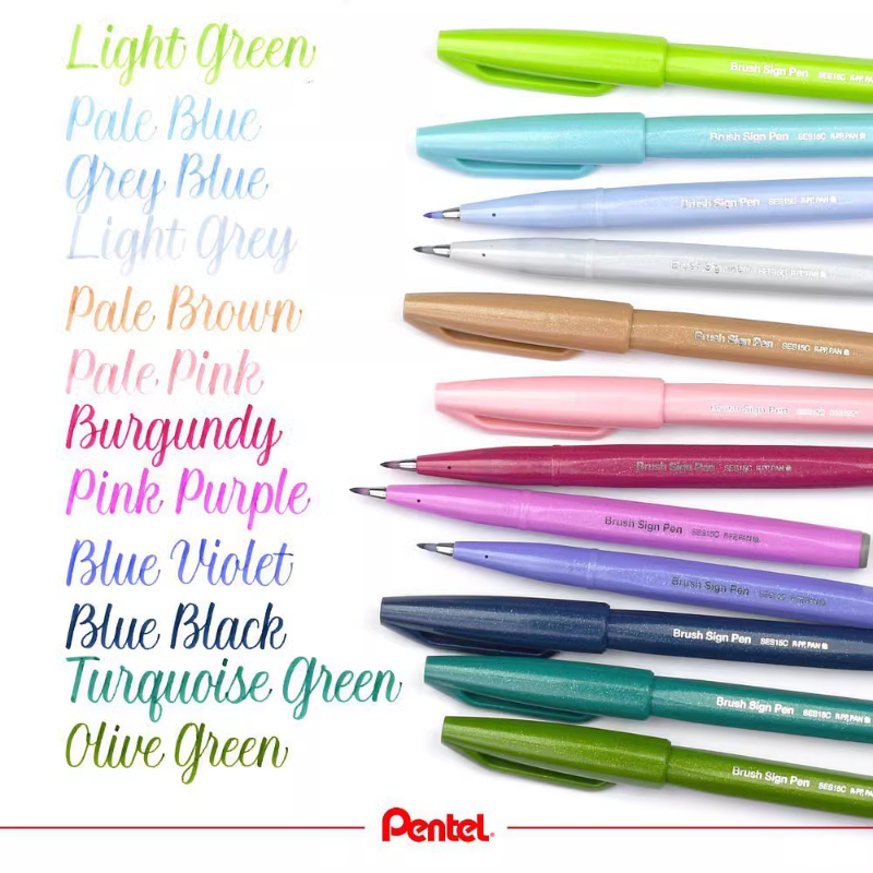 1 шт., Pentel Fude Brush Touch – обзор и цена Pentel Pen Sign Pen